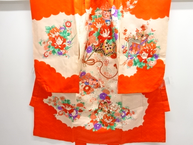 Japanese Kimono / Chirimen Kinsha Silk